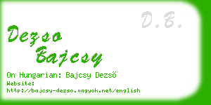 dezso bajcsy business card